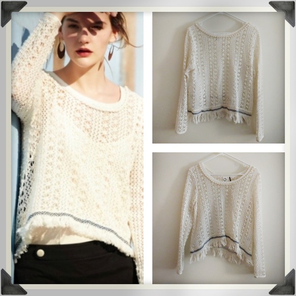 Anthropologie Tops - Akemi + Kin Franja Crochet Coverup Blouse